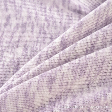 Space Dyed Viscose Polyester Rib Fabric Brushed